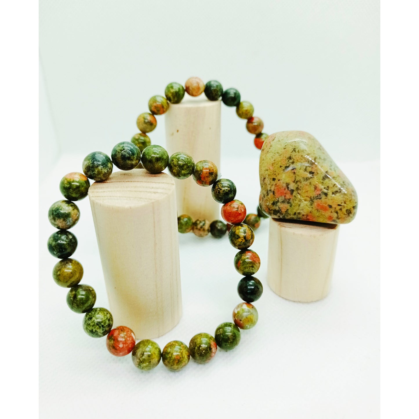 Naturalna bransoletka Unakite