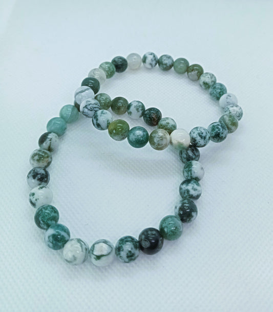 Moss Agate Natural Stone Bracelet