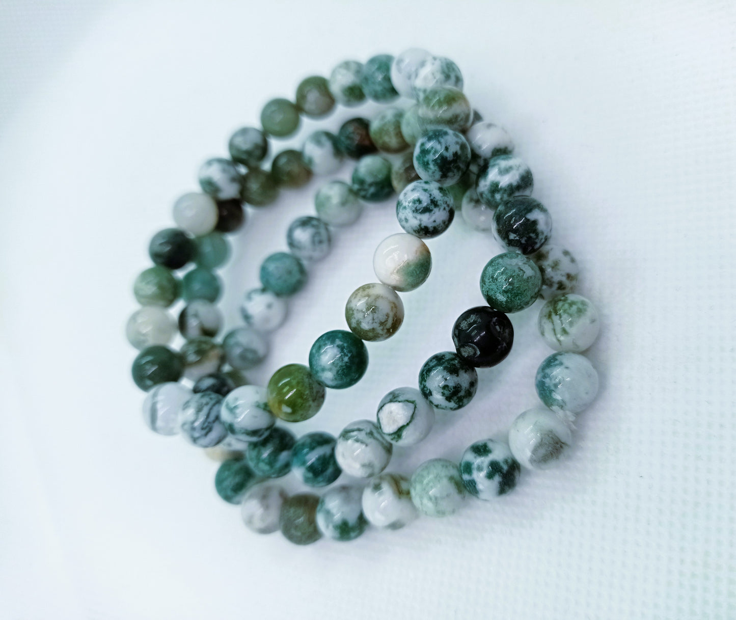 Moss Agate Natural Stone Bracelet