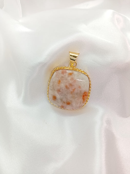 White Jasper with Orange dots