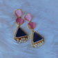 Rose quartz and Ametyst Pearl earrings