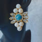 Natural Pearl and Turquoise Earrings
