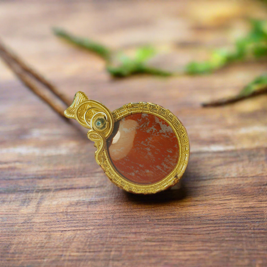 Red Ocean Jasper Pendant