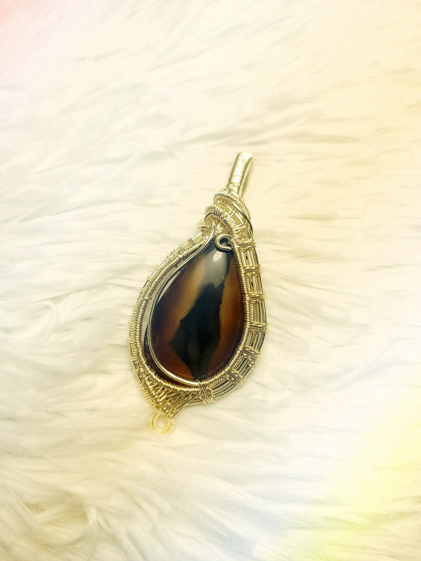 Tiger Eye- Wrapped Pendant