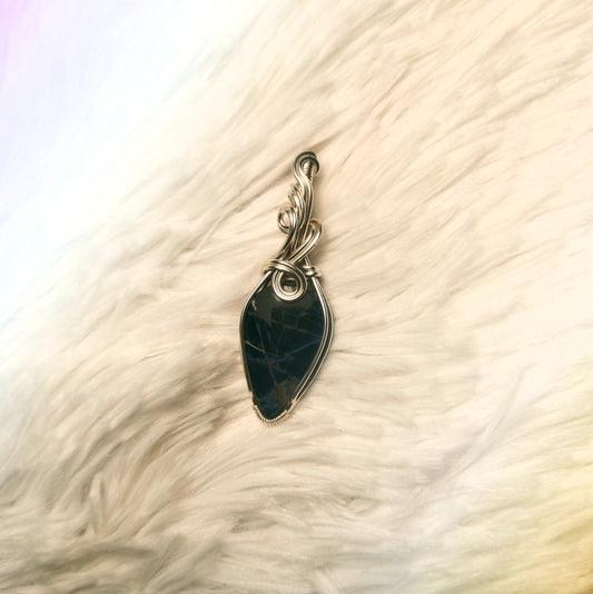 Sodalite Wire Wrapped Pendant