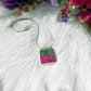 Green and Fuchsia Agate Pendant