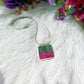 Green and Fuchsia Agate Pendant