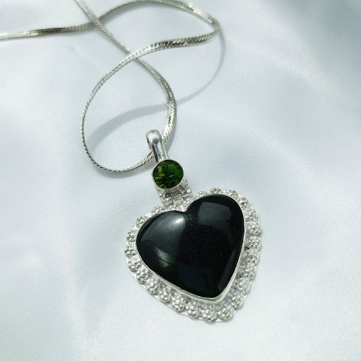 Dark Green Agate and Peridot Stone
