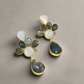 Labradorite and Mother of pearl earrings
