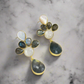 Labradorite and Mother of pearl earrings