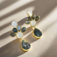 Labradorite and Mother of pearl earrings
