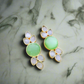 Green Chrysoprase Gold Earrings