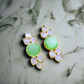Green Chrysoprase Gold Earrings