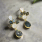 Labradorite and Mother of pearl earrings
