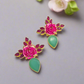 Pink Rose Gold Earrings