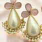 Pink Quartz and Pearl Earrings